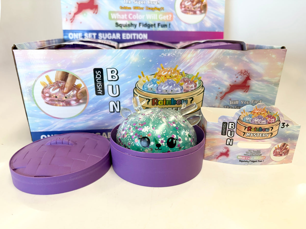 Christmas REINDEER Bao Bun Mystery Dozen Set Mixed Color Box *LOOK AT PHOTOS CAREFULLY