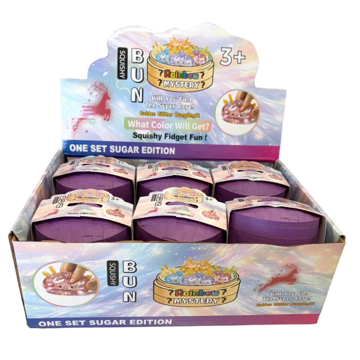 Christmas REINDEER Bao Bun Mystery Dozen Set Mixed Color Box *LOOK AT PHOTOS CAREFULLY
