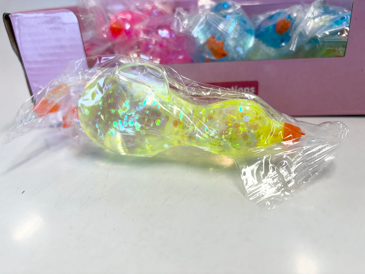 Duck Squish Toy Dozen Mixed Color Set Box