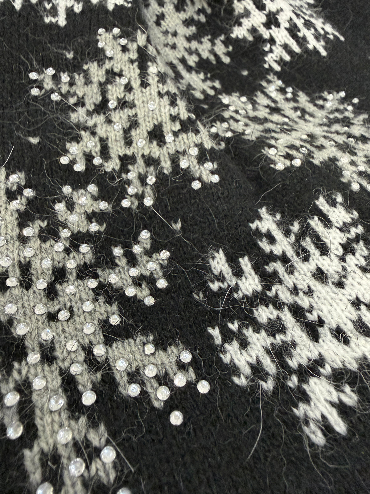 Snowflake Rhinestone Cashmere Blend Beanie #89-10157