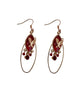 Round Circle with Butterfly Earrings #66-28130SI
