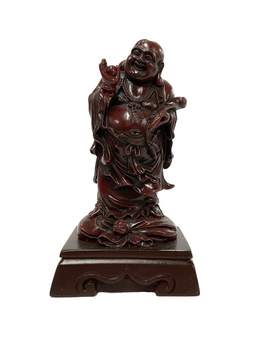 Red Resin Buddha Figurine