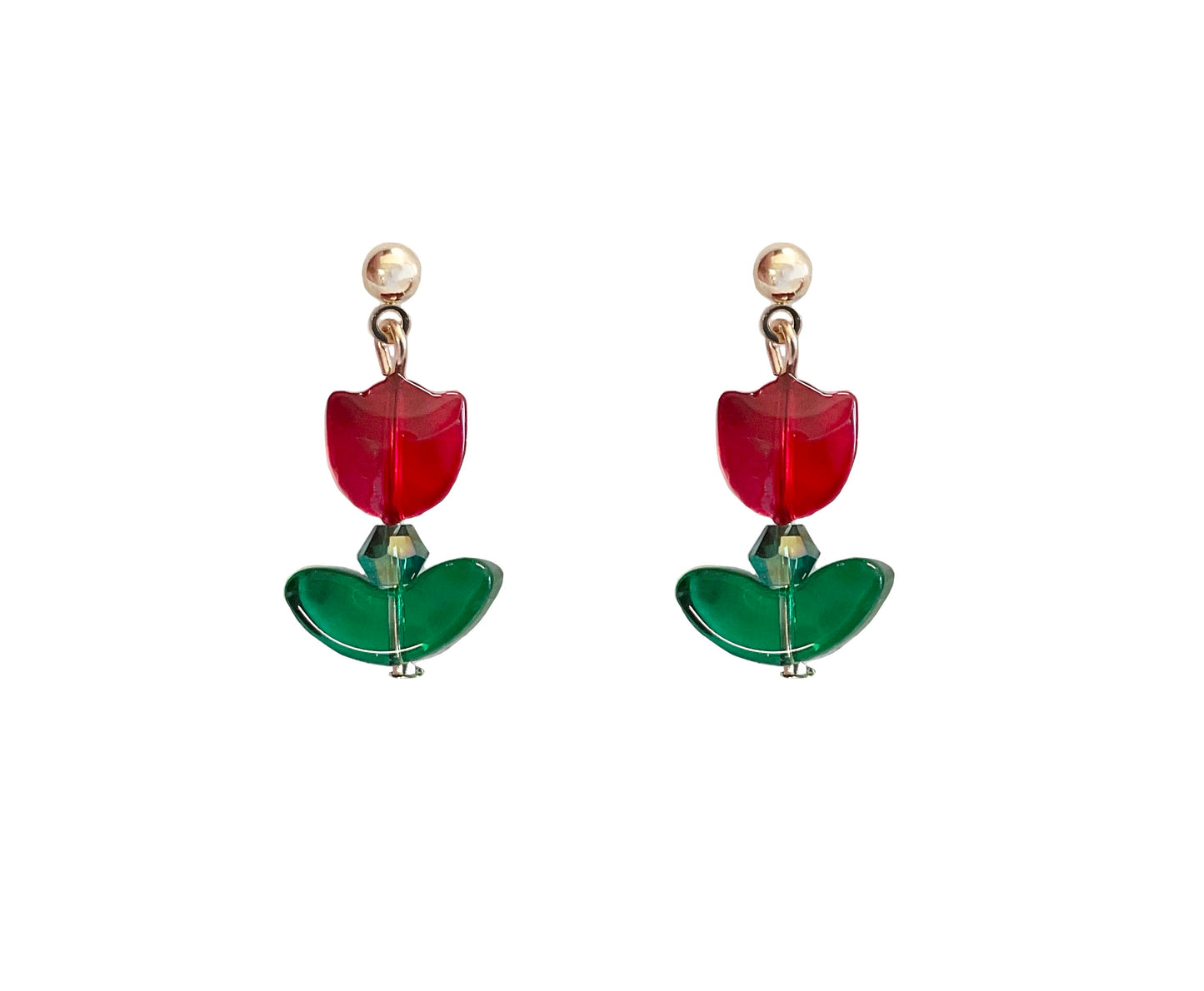 Tulip Bead Earring #86-23048RD