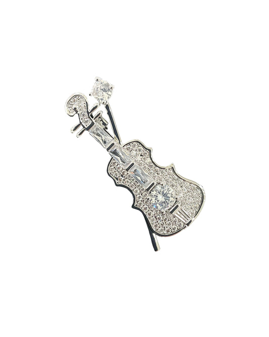 CZ Violin Pin #10-059