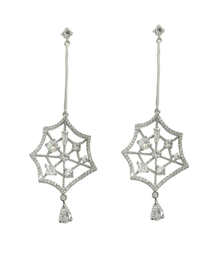 CZ Spider Web Earring #10-1532