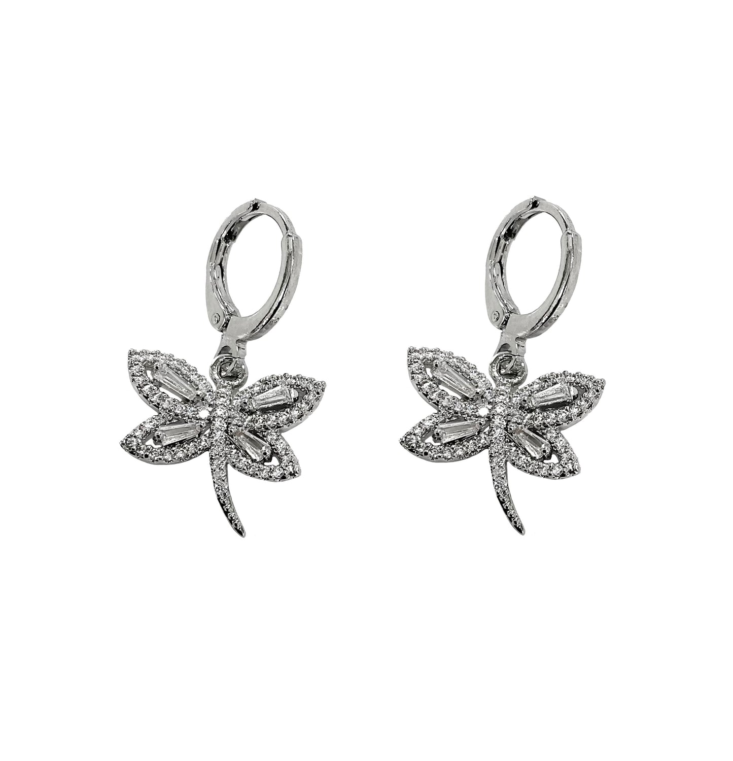 CZ Dragonfly Huggie Earring #10-1551