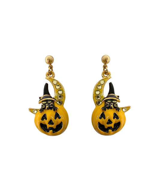 Halloween Pumpkin Earrings #19-140770