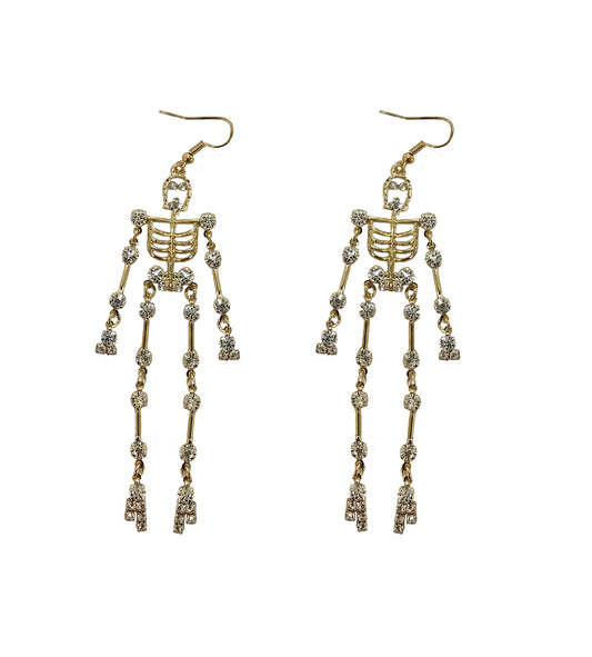 Skeleton Earrings #28-110454G (Gold)