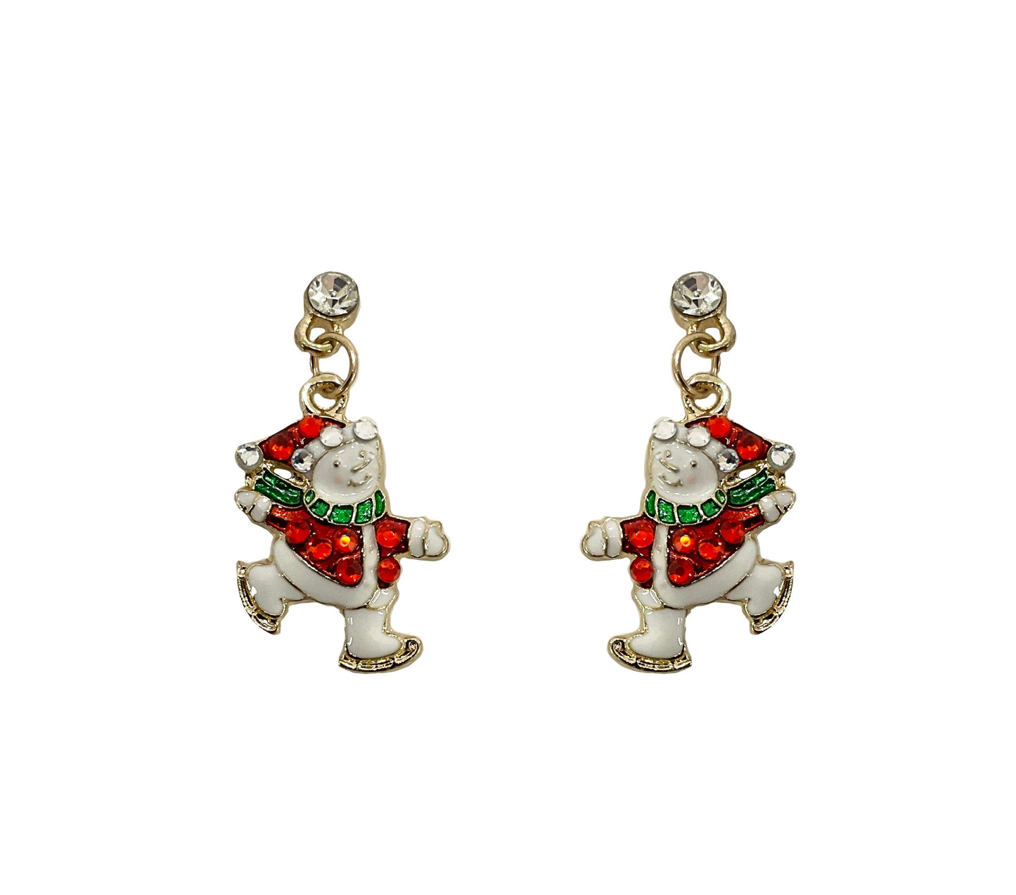 Christmas Snowman Post Earring #28-11260