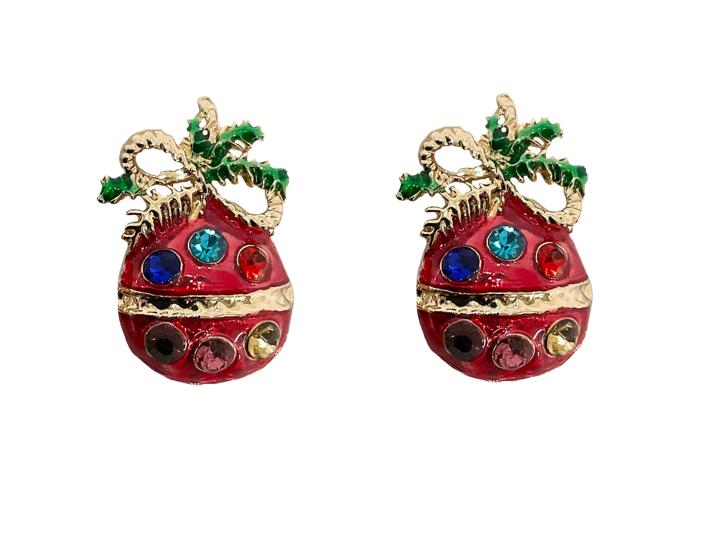 Christmas Ball Earring #28-11273 Rd