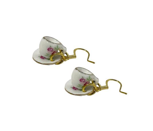 Tea Cup Plate Earring #89-30720