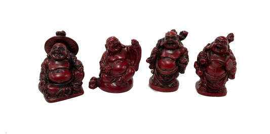 1 Piece Red Resin Buddha Figurine Assortment