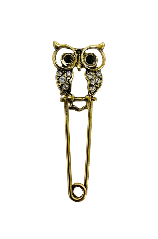 Owl Safety Pin#88-09028CL
