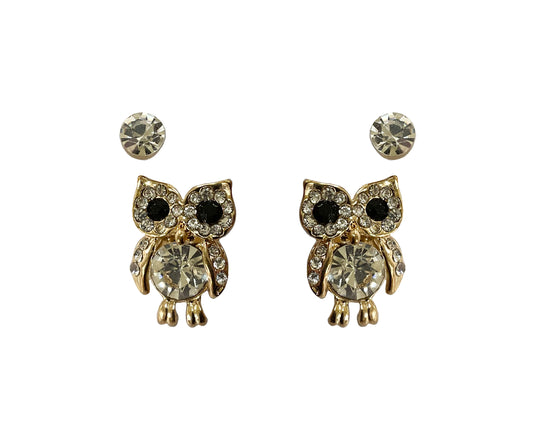 Owl Post Earrings #12-24377GD