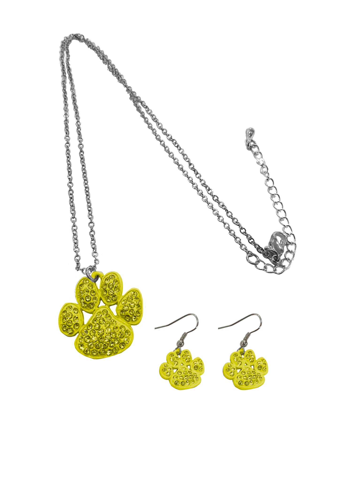 Paw Necklace Earring Set #12-13472