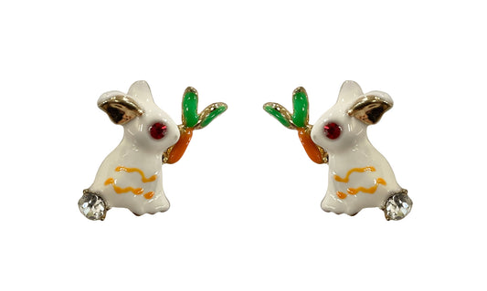 Bunny Carrot Earring #89-12436WH