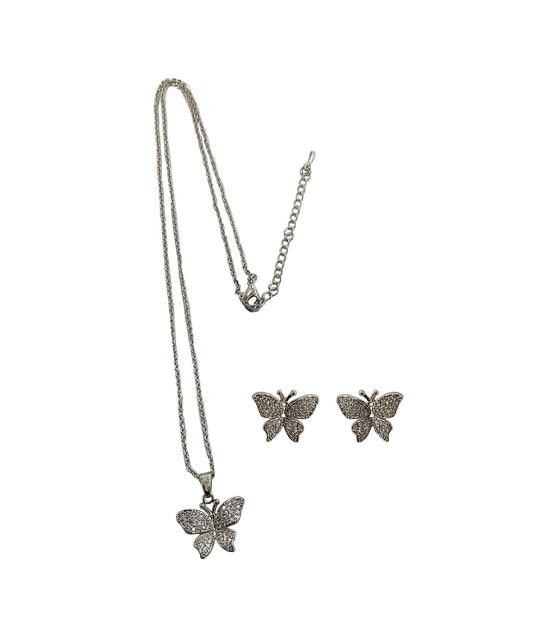 Butterfly Necklace Earring #60-0233