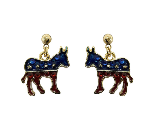 Democrat Donkey Earrings #19-1273