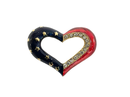 Flag Heart Pin #19-140744