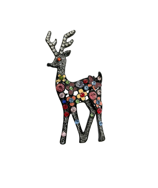 Christmas Reindeer Pin #28-11040 silver