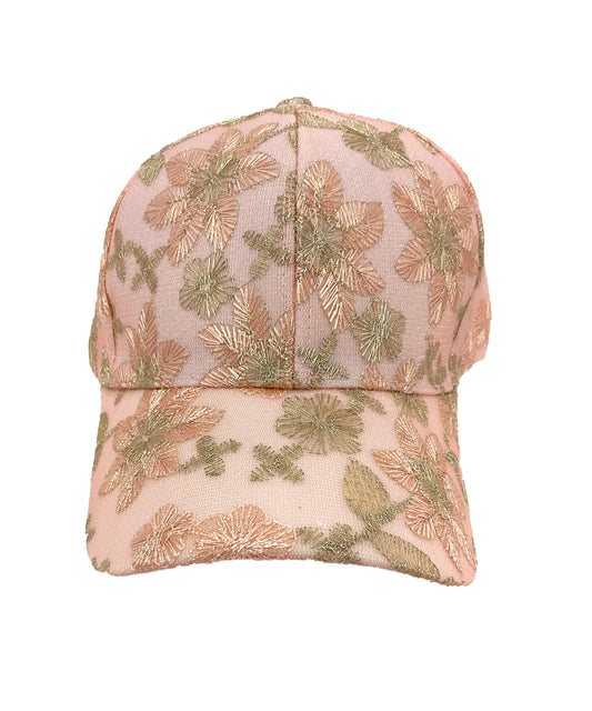 Pink Floral Cap #89-24373