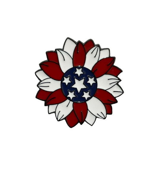 USA Flower Tack Pin