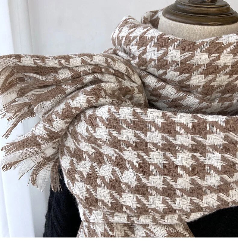 Houndstooth Scarf #88-100523BW