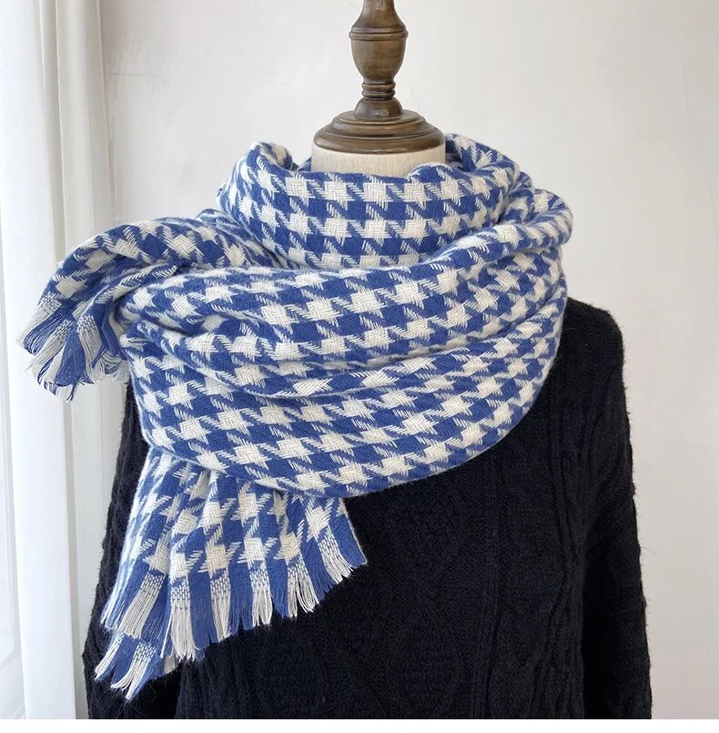 Houndstooth Scarf #88-100523BL