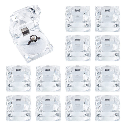 Clear Ring Boxes 12 pieces #88-08858