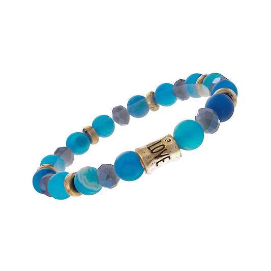 Beaded Love Bracelet #12-83685BL