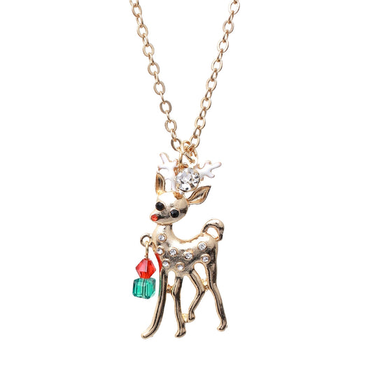 Christmas Reindeer Necklace #12-16319