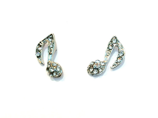 Music Notes Post Earrings #12-23531CL
