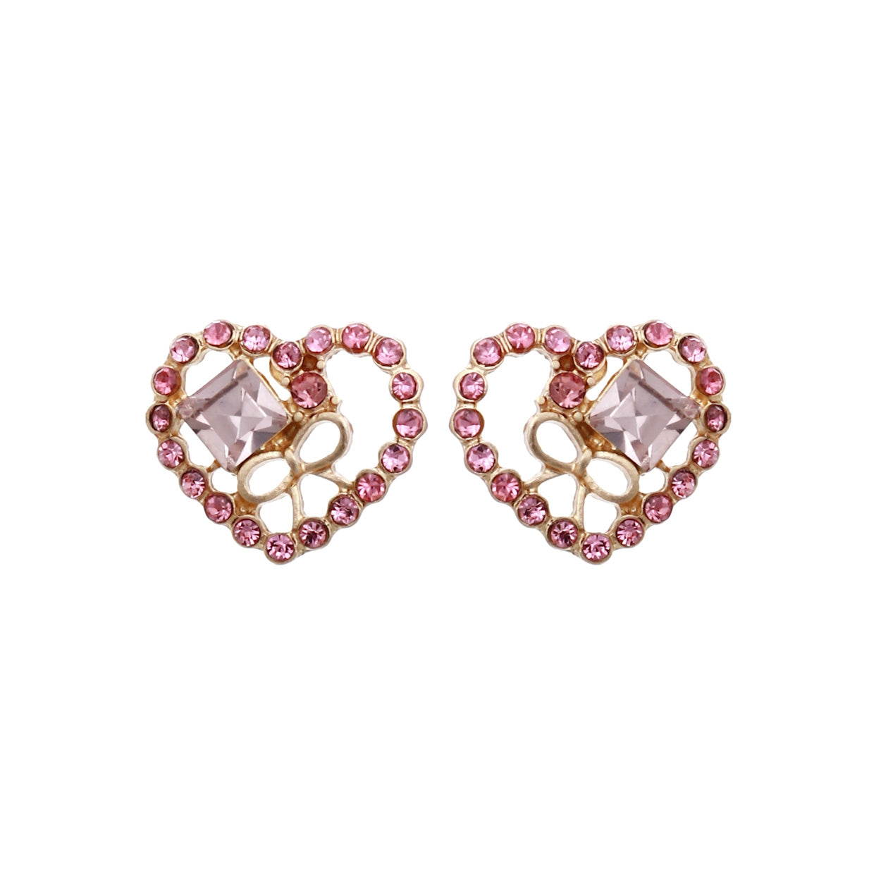 Heart Earrings #12-24642PK (Pink)
