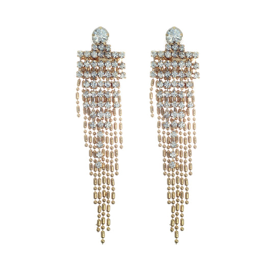 Crystal Stones Earrings #12-25121silver