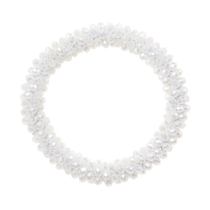 Crystal Beaded Bracelet (White) #12-82973WH
