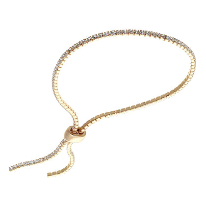Rhinestone Slide Bracelet #12-83131G (Gold)