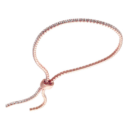 Rhinestone Slide Bracelet #12-83131RG (Rose Gold)