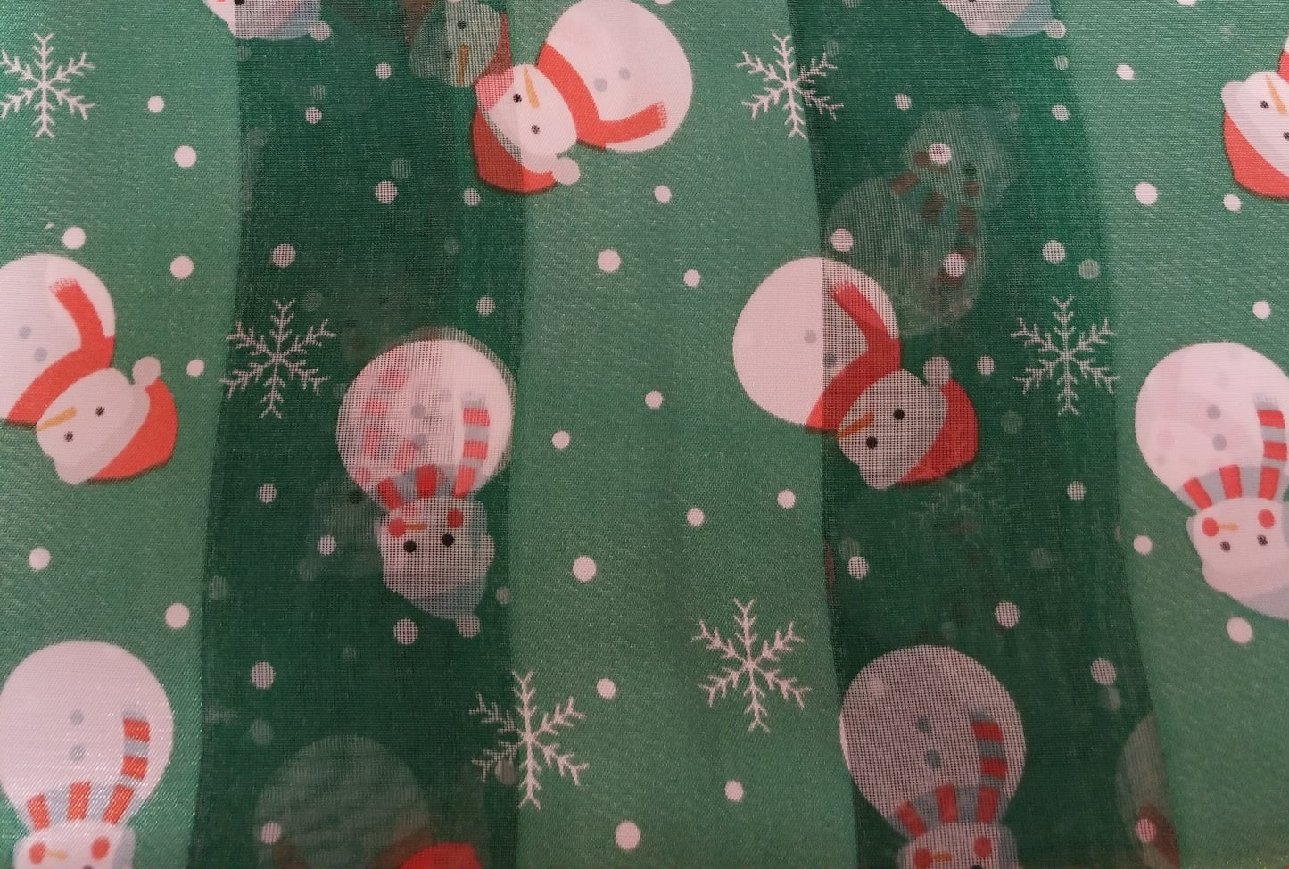 Christmas Snowman Satin Scarf #OS3017GN