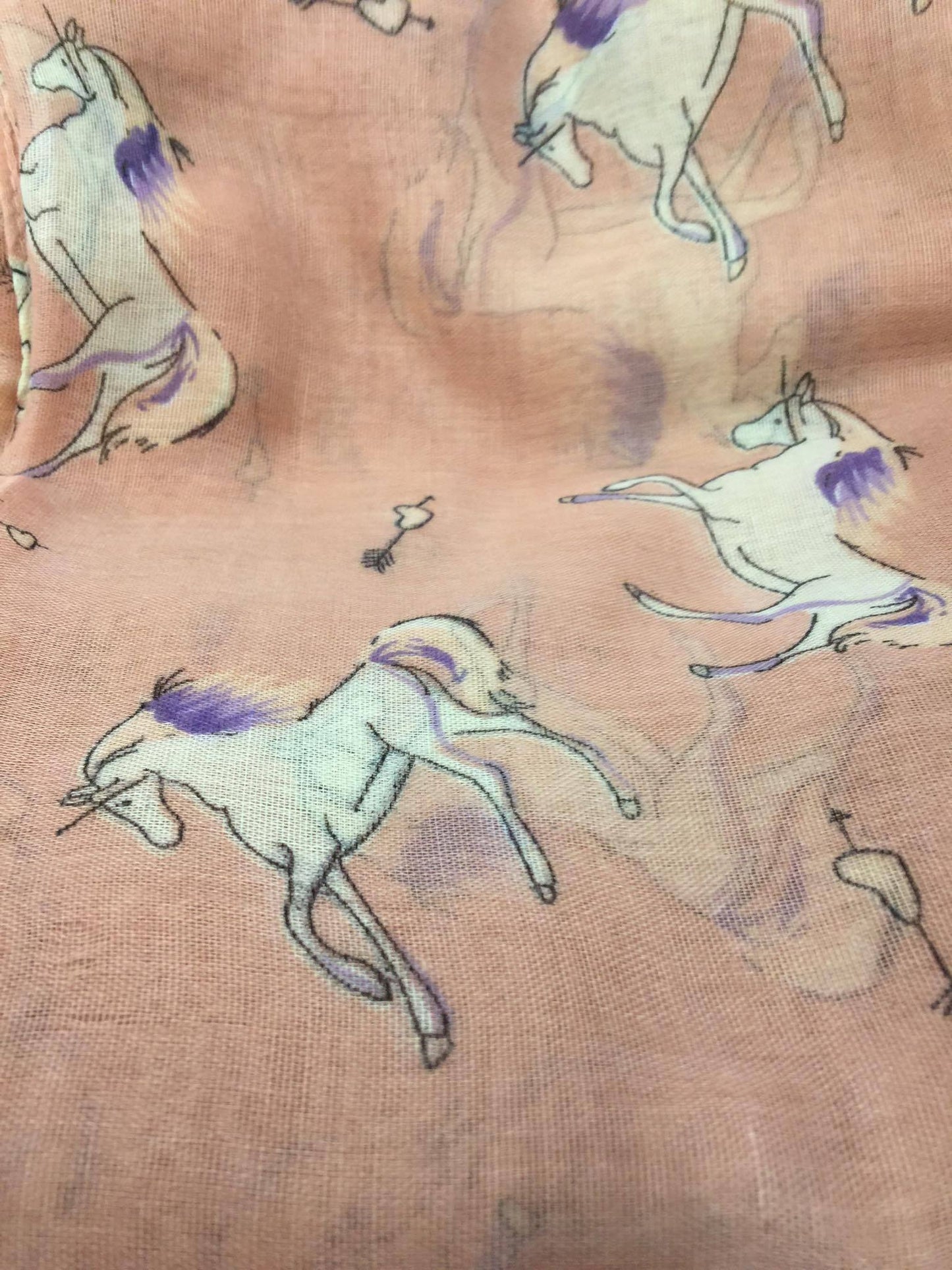 Unicorn Oblong Scarf #88-2513PK (Pink)