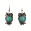 Turquoise Owl Earrings #12-23676
