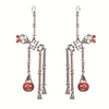 Halloween Skeleton Earrings #12-23715S (Silver)
