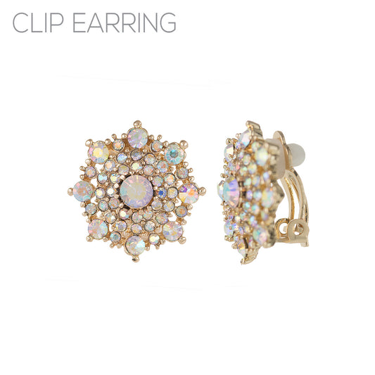 Floral Clip Earring #12-25672AB