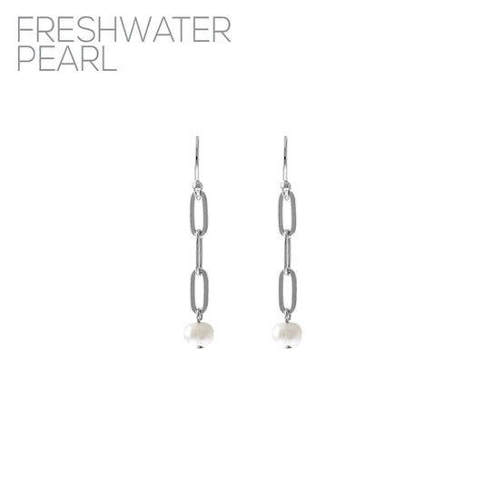 Chain Pearl Earring #12-27345SL