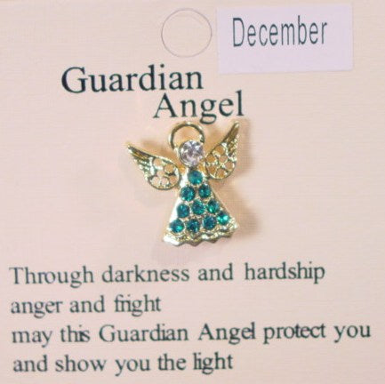 December Guardian Angel Tack Pin (Blue Zircon)