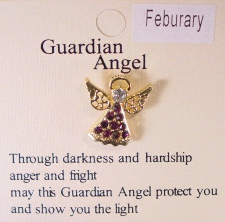 February Guardian Angel Tack Pin (Amethyst)