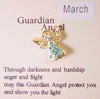 March Guardian Angel Tack Pin (Aquamarine)