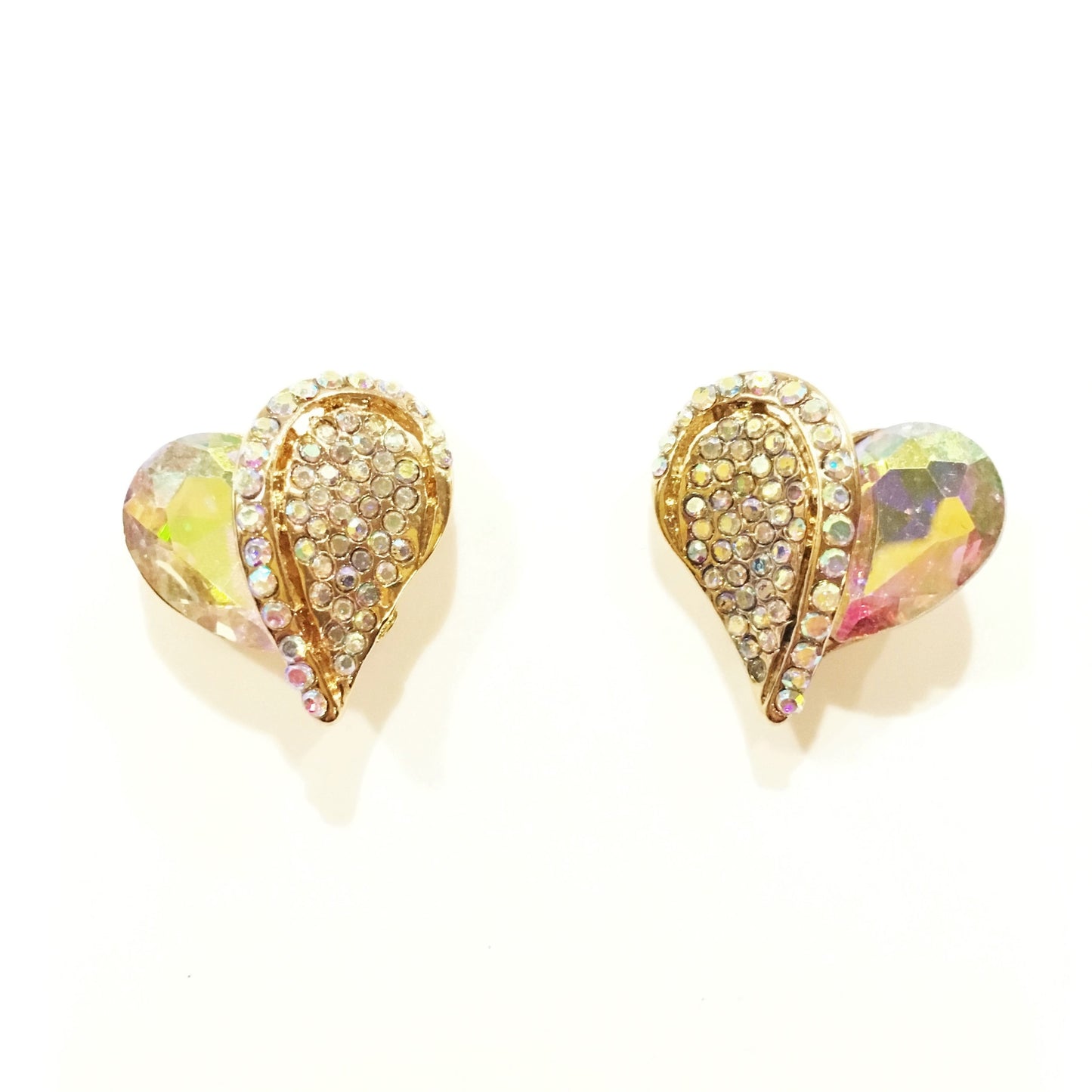 Heart Earrings #40-102AB (Aurora Borealis)