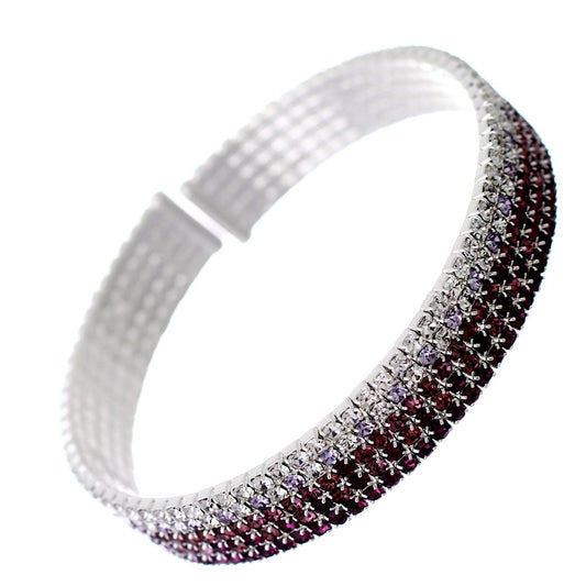 5-Row Tiny Rhinestone Open End Bracelet #12-82641PP