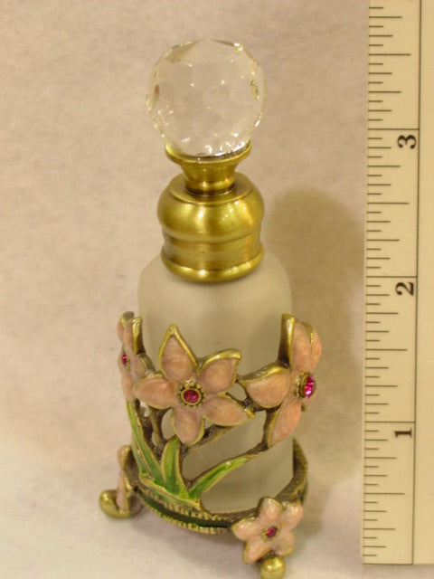 Perfume Bottle with Flowers