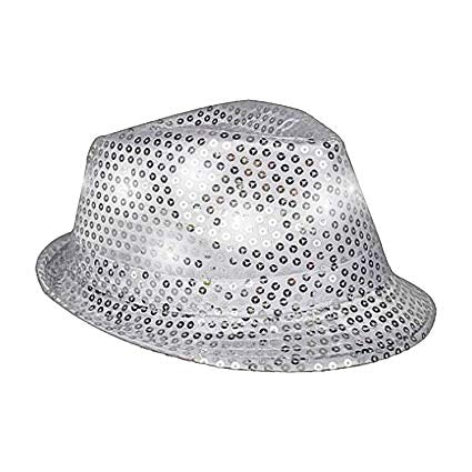 Fedora Sequined Hat #88-4026WH